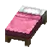 桃色のベッド