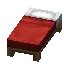 赤色のベッド