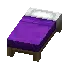 紫色のベッド