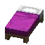 赤紫色のベッド