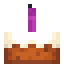 赤紫色のろうそくのケーキ
