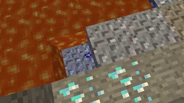 溶岩に沈む砂利