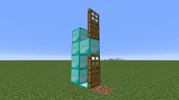 二段重ねのドア