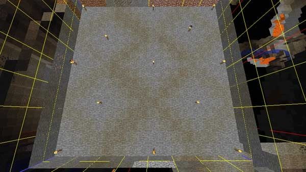 湧き層への松明の置き方