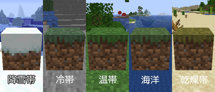 コマンド バイオーム マイクラ